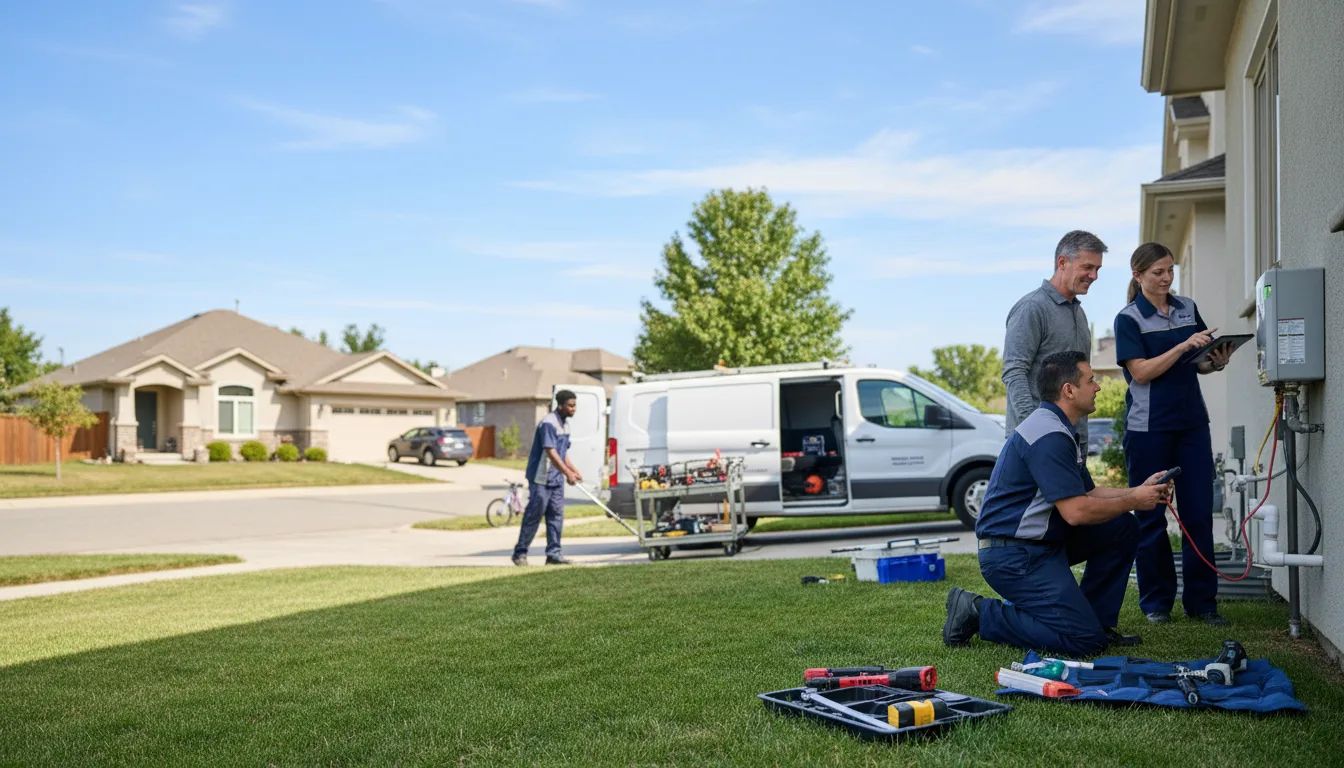 Tankless water heater service in Sunset, TX
